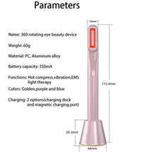 Wand de Masaje LED Facial y de Ojos, Rotación 360°
