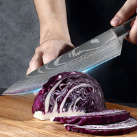 Set de Cuchillos de Cocina Estilo Damasco