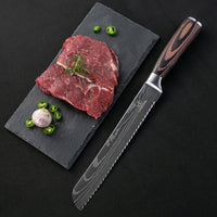 Set de Cuchillos de Cocina Estilo Damasco