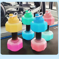 Botella de Agua Deportiva con Forma de Mancuerna, Gran Capacidad