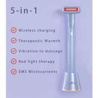 Wand de Masaje LED Facial y de Ojos, Rotación 360°