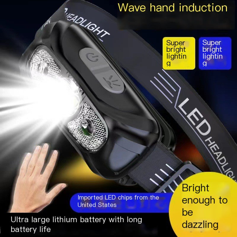 Linterna Frontal LED Recargable para Deportes al Aire Libre