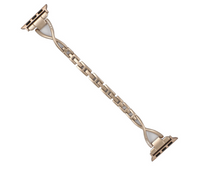 Correa Tipo X de Acero Inoxidable con Diamantes, Compatible con Apple Watch