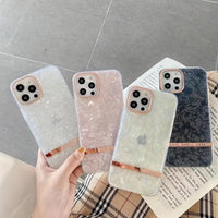 Carcasa de Lujo Estampado Concha para iPhone 11-14