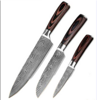 Set de Cuchillos de Cocina Estilo Damasco
