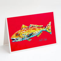 Set de Tarjetas de Saludo Diseño Pez, Pack de 8