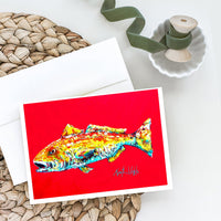Set de Tarjetas de Saludo Diseño Pez, Pack de 8