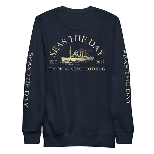 Polerón Premium Estampado Náutico "Seas The Day"