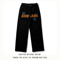 Jeans Anchos Estilo Retro Hip-Hop para Hombre