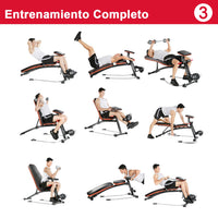 Banco de Pesas Inclinable HOMCOM - Respaldo Ajustable 6 Posiciones