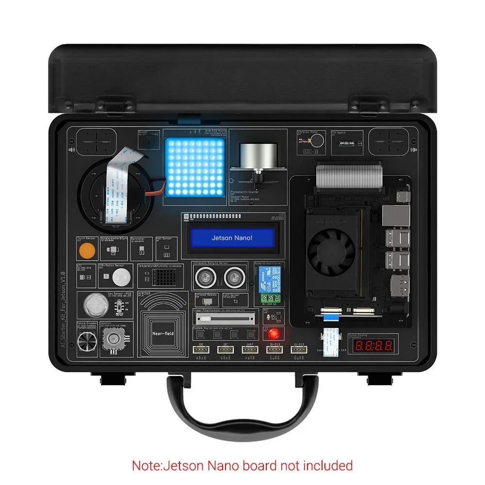 Kit de Iniciación IA con Módulo de Voz, Cámara y Sensores (sin placa Jetson Orin Nano)