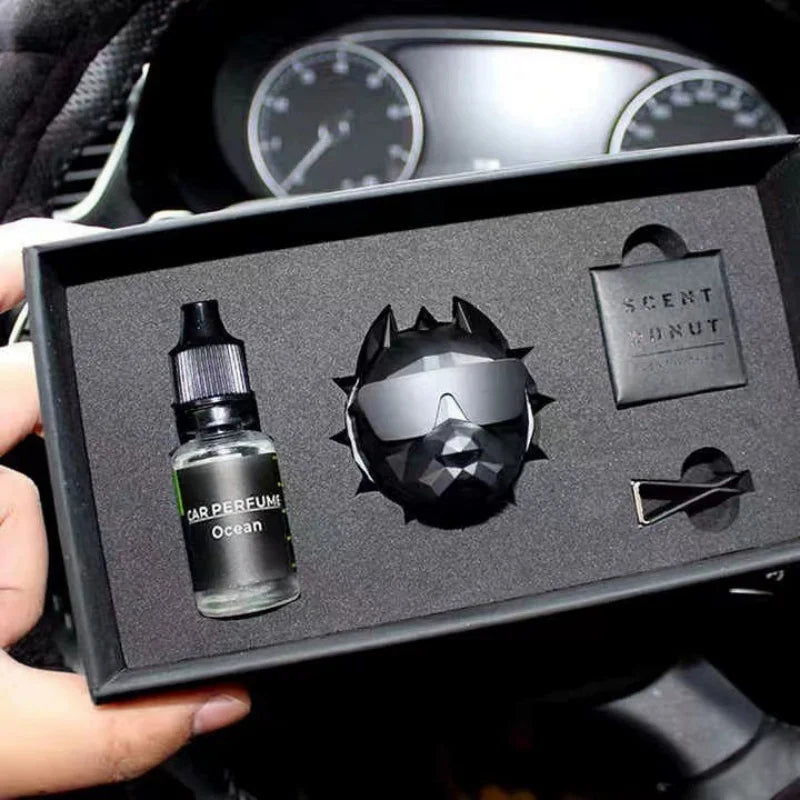 Ambientador de Auto de Perfume Sólido - Larga Duración, Diseño Bulldog