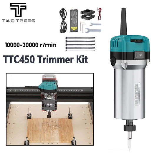 Kit Trimmer TTC450 800W - Router Spindle para Grabado y Talla en Madera