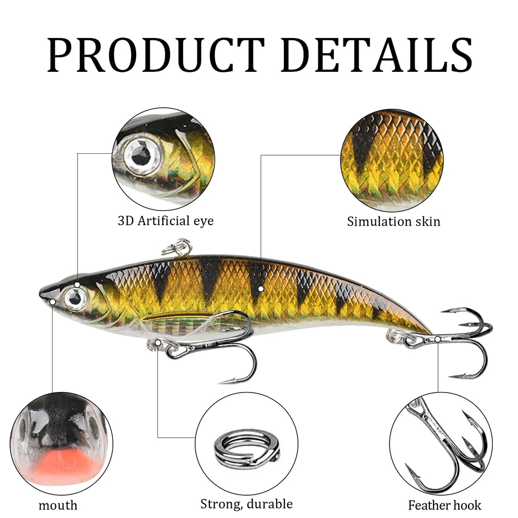 Señuelo de Pesca VIB 90mm - Cebo Artificial de Vibración