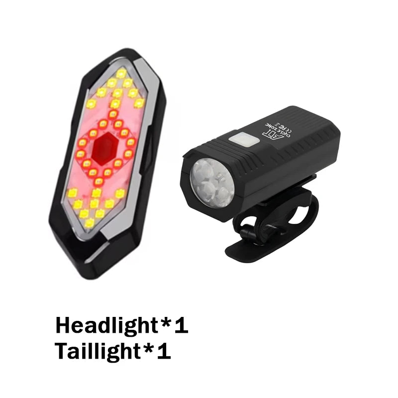 Set de Luces Delantera y Trasera para Bicicleta, LED Recargable