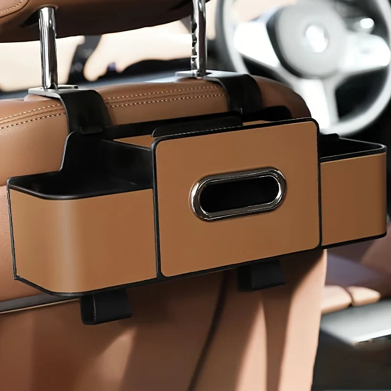 Organizador de Asiento de Auto con Caja y Portapañuelos