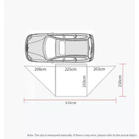 Toldo Lateral para Auto 180°, Plegable para Camping