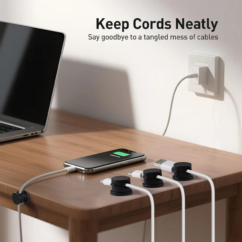 Clips Magnéticos Organizadores de Cables (Pack de 6)