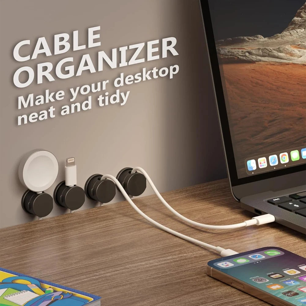 Clips Magnéticos Organizadores de Cables (Pack de 6)