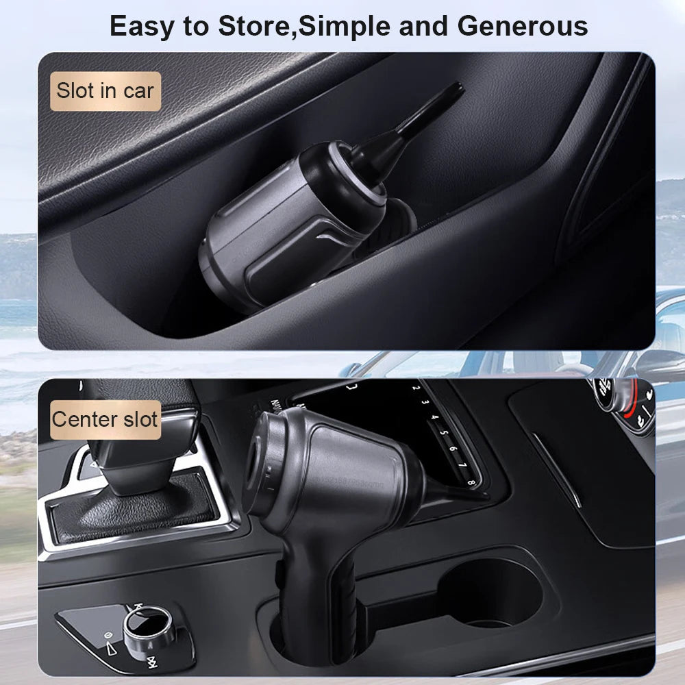 Aspiradora Portátil para Coche 95000PA - Motor sin Escobillas, Recargable