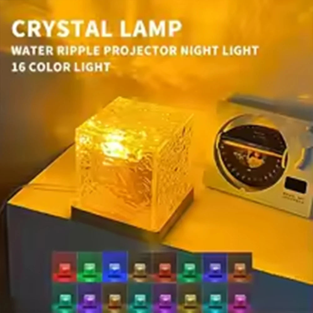 Lámpara Proyector de Olas RGB con Mando a Distancia - 16 Colores, Recargable