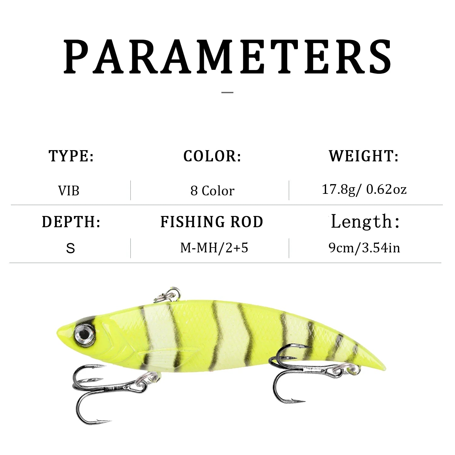 Señuelo de Pesca VIB 90mm - Cebo Artificial de Vibración