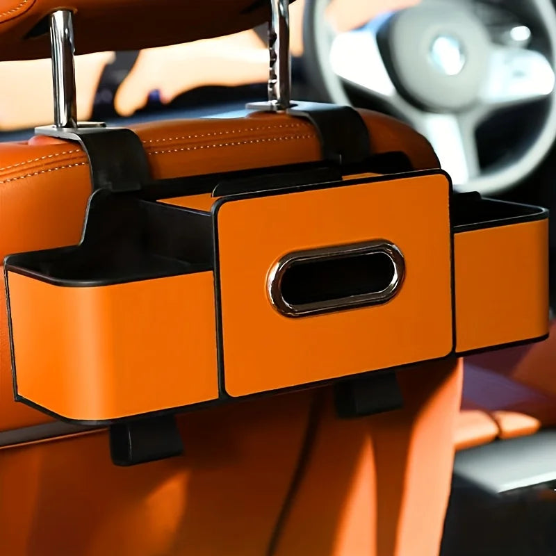 Organizador de Asiento de Auto con Caja y Portapañuelos