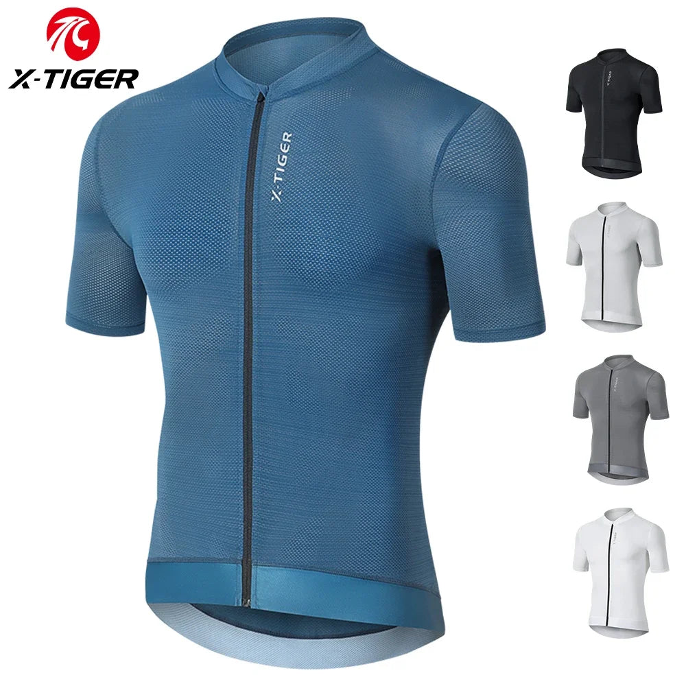 Jersey de Ciclismo X-TIGER, Transpirable, Manga Corta