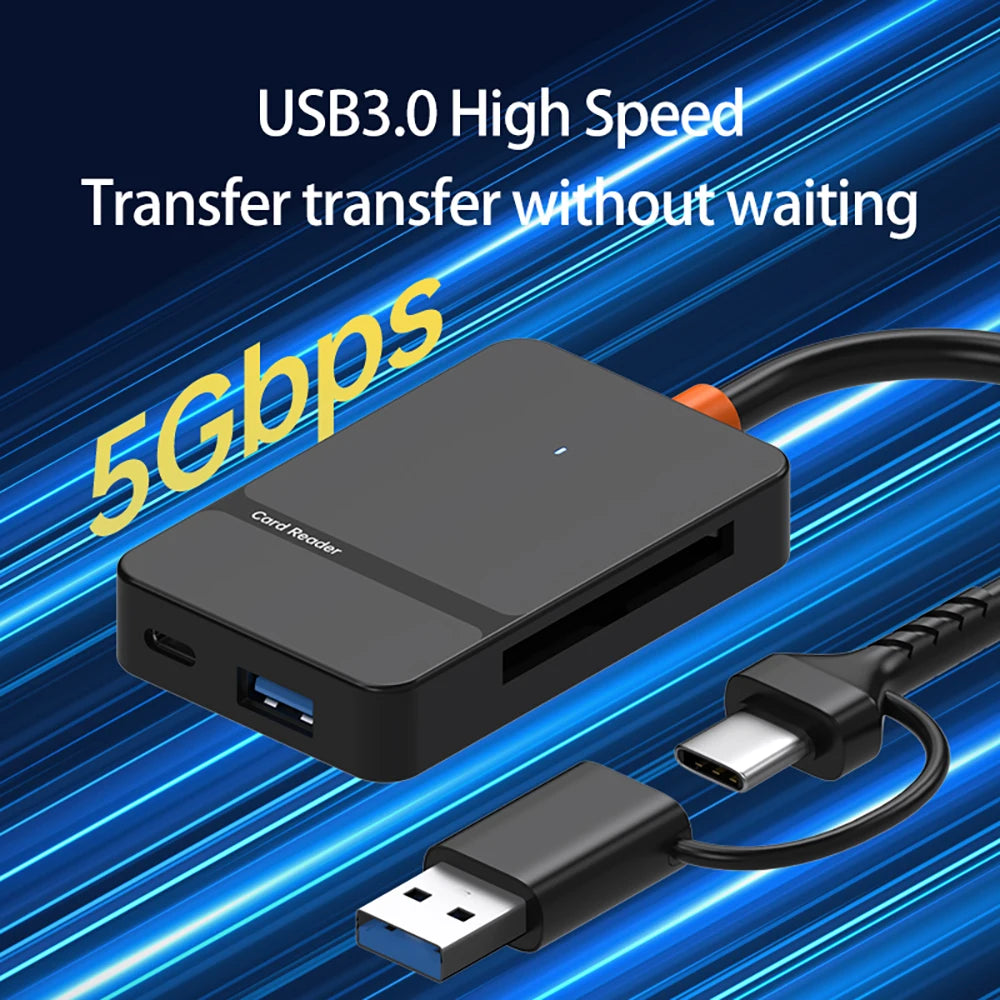 Lector de Tarjetas USB-C 8 en 1 Multifunción