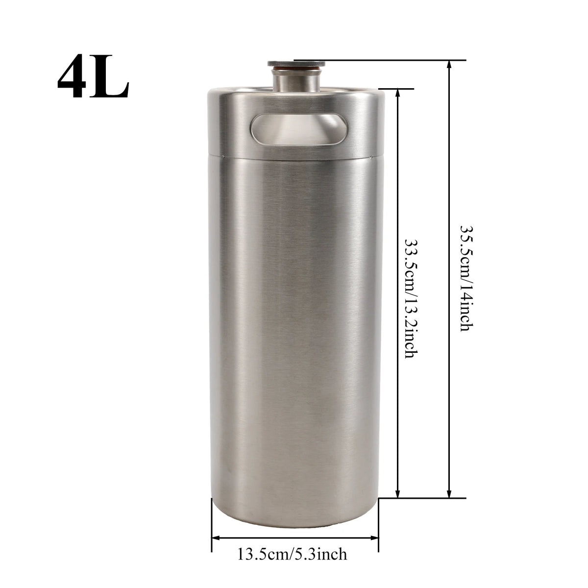 Mini Barril de Acero Inoxidable Recargable para Bebidas