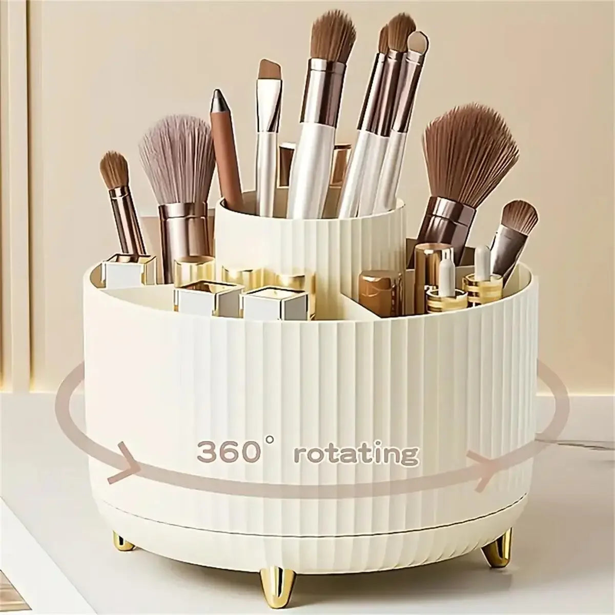 Organizador de Maquillaje Giratorio 360° - 5 Compartimentos