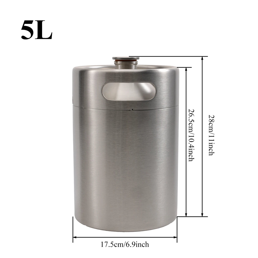 Mini Barril de Acero Inoxidable Recargable para Bebidas