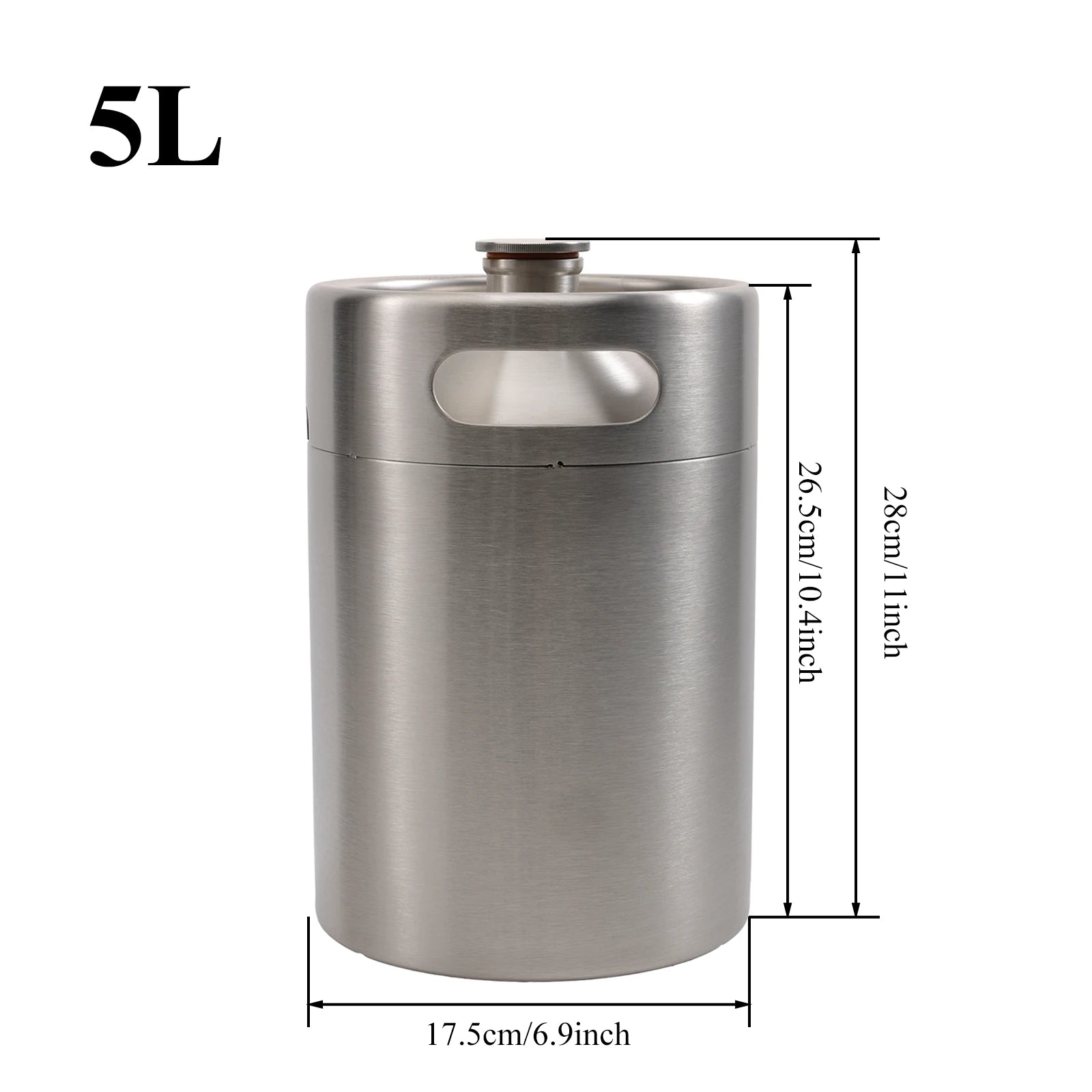 Mini Barril de Acero Inoxidable Recargable para Bebidas