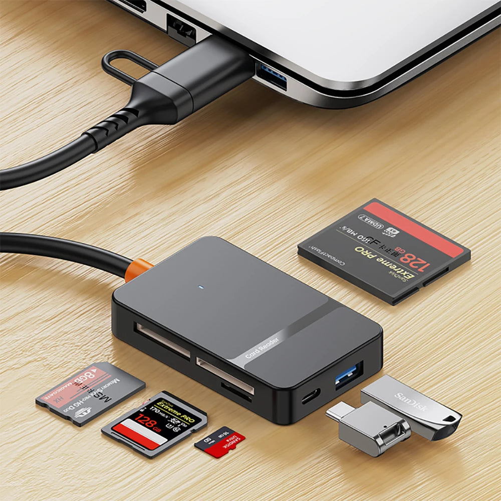 Lector de Tarjetas USB-C 8 en 1 Multifunción