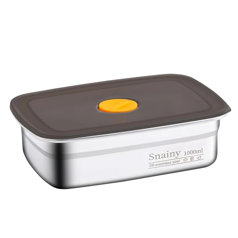 Lunch Box de Acero Inoxidable, Apta para Freezer y Horno
