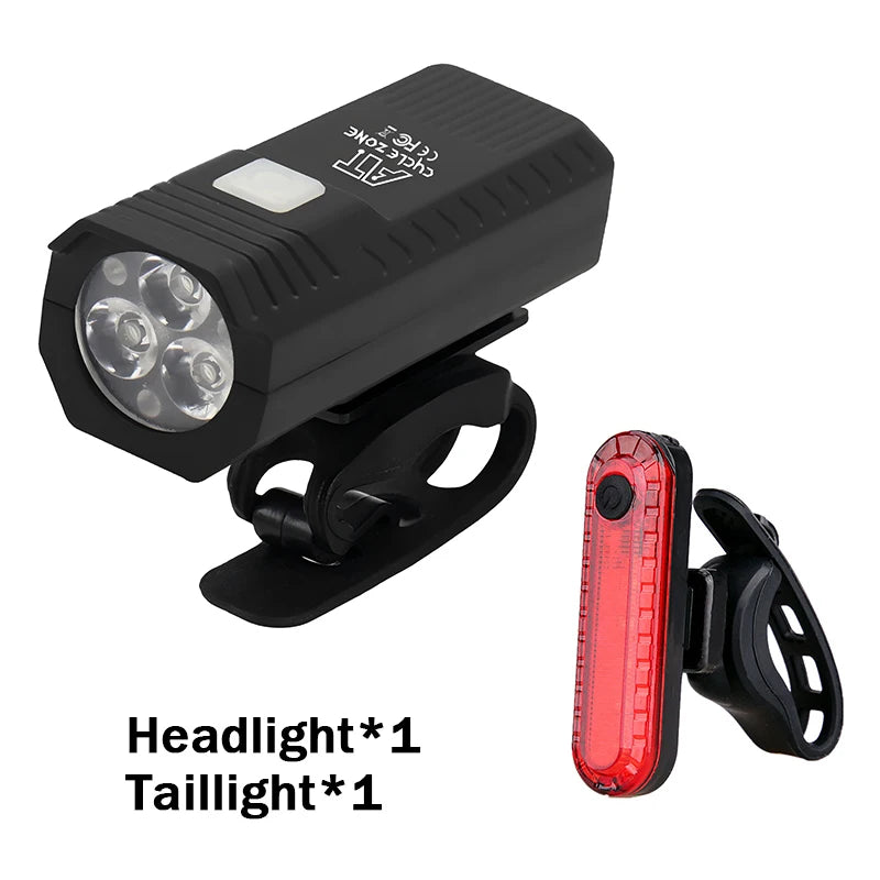 Set de Luces Delantera y Trasera para Bicicleta, LED Recargable