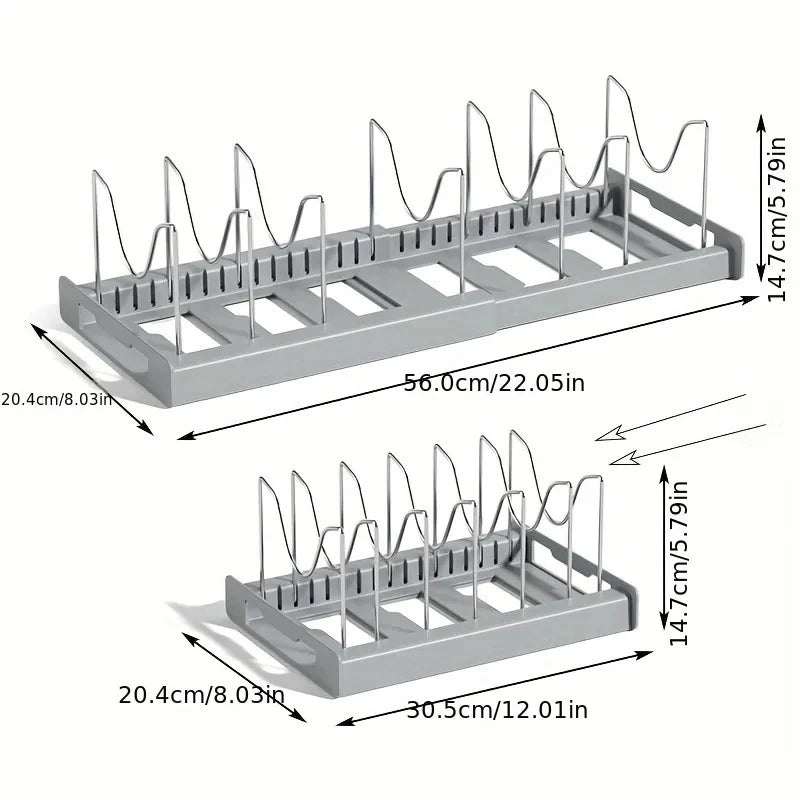 Organizador Expandible de Ollas para Gabinete de Cocina