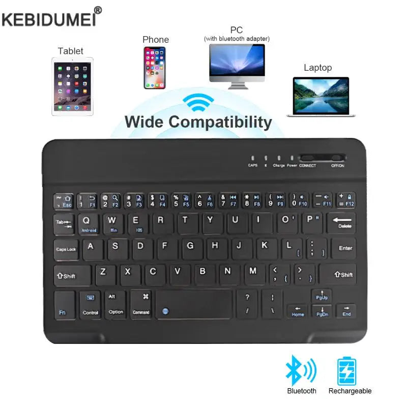 Teclado Mini Bluetooth Inalámbrico y Recargable