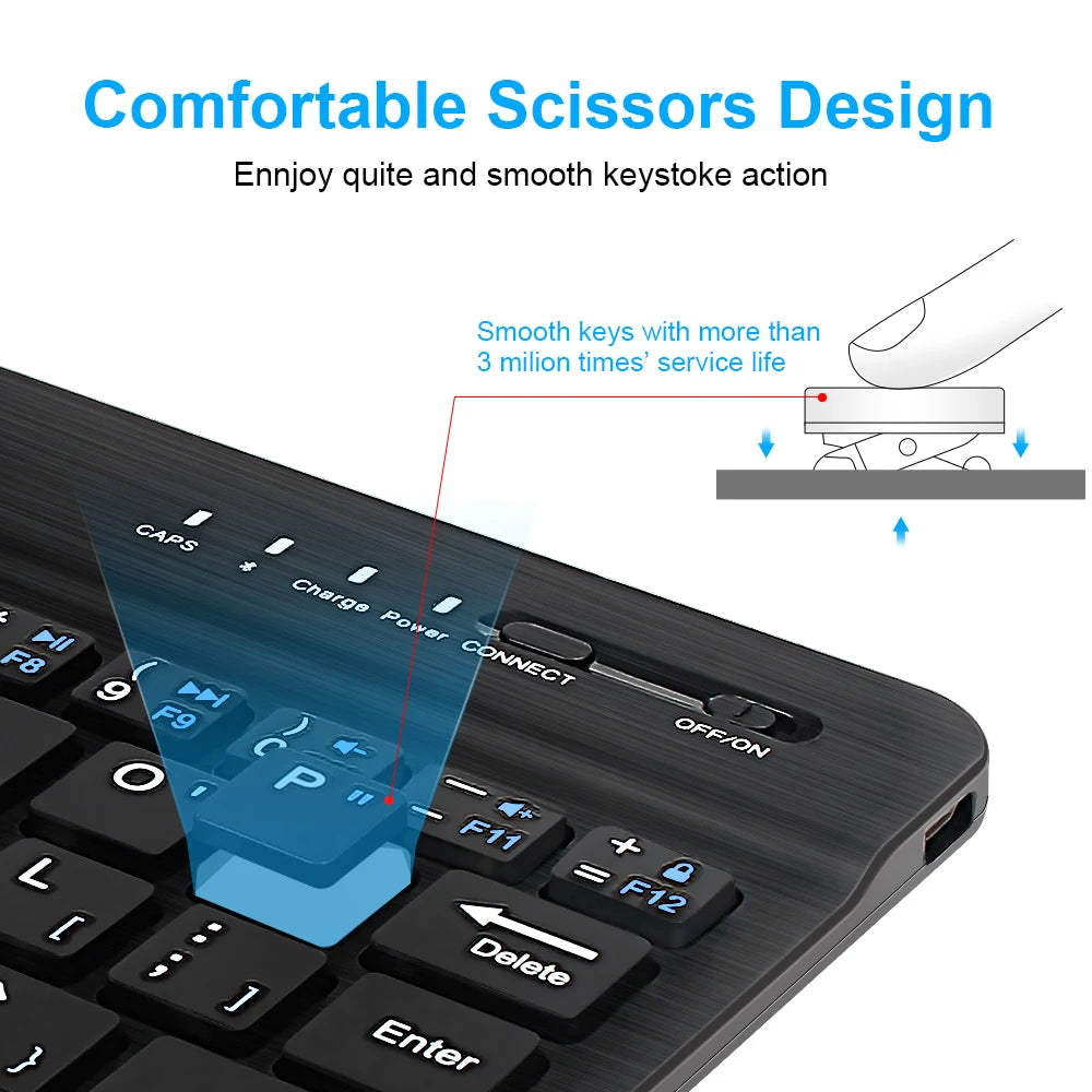 Teclado Mini Bluetooth Inalámbrico y Recargable