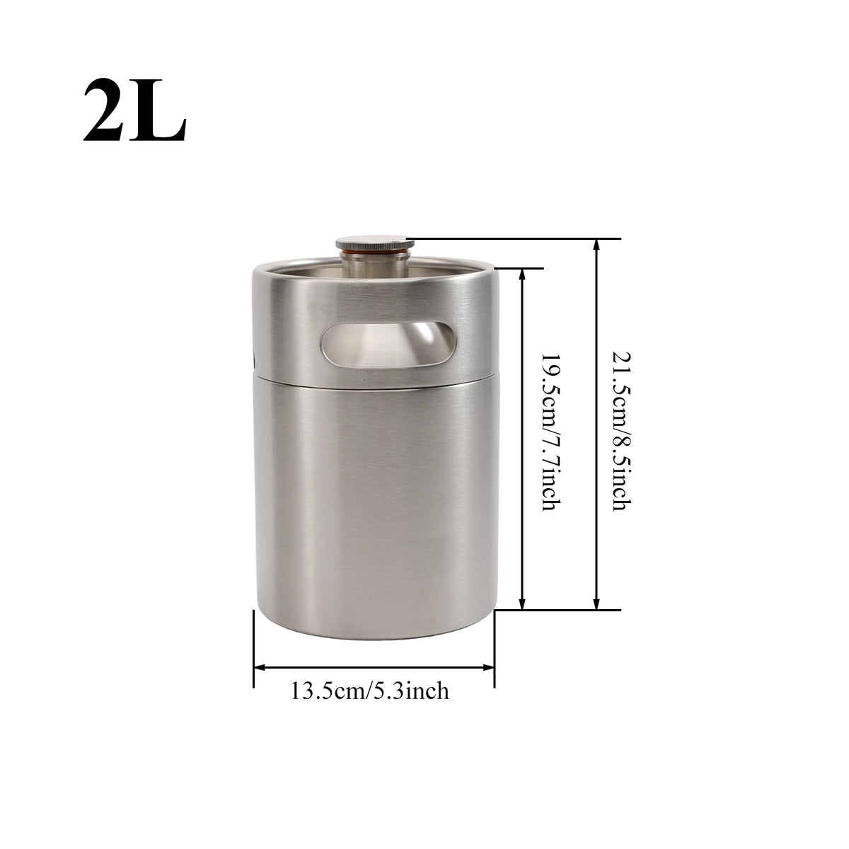 Mini Barril de Acero Inoxidable Recargable para Bebidas