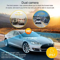Cámara para Auto DVR Full HD 1080P, Doble Lente 4 Pulgadas