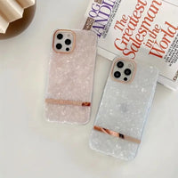 Carcasa de Lujo Estampado Concha para iPhone 11-14