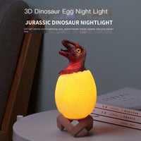 Luz Nocturna 3D con Diseño de Dinosaurio, Control Táctil USB
