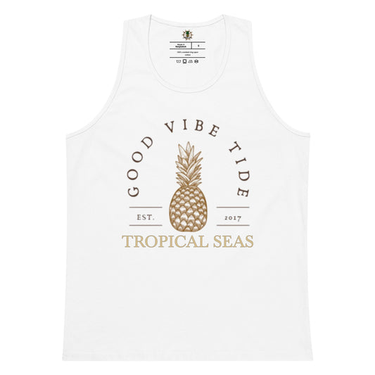 Polera Sin Mangas Premium Estampado Piña Vintage