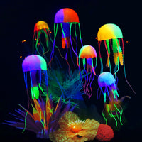 Set de Decoración para Acuario, Medusas y Plantas Brillantes