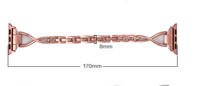 Correa Tipo X de Acero Inoxidable con Diamantes, Compatible con Apple Watch