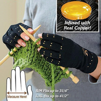 Guantes Deportivos de Fibra de Cobre para Recuperación, Medio Dedo