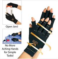 Guantes Deportivos de Fibra de Cobre para Recuperación, Medio Dedo