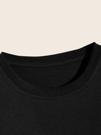 Polera Casual Cuello Redondo Estampado de Rosas